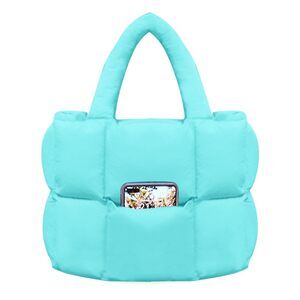 1788 Puffer Tote Bag , Lightweight Quilted Puffy Shoulder Handbag